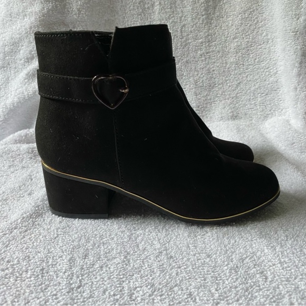 Place Shoes Boots Girls‎ Size 1 Black Side Zip